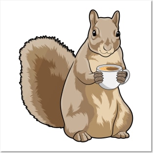 Squirrel Cup of Coffee Posters and Art